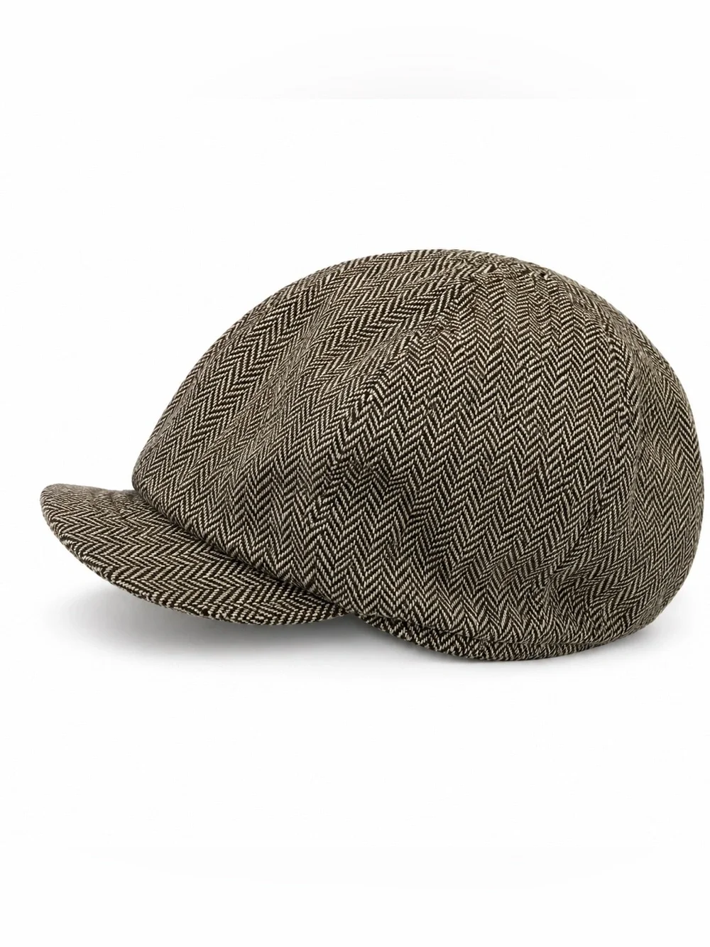 GAP Boys Brown Herringbone Newsboy Hat M/L 4-5 Years